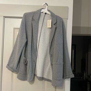NWT Gray Jersey Blazer